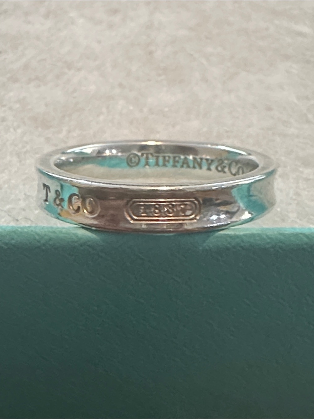 Tiffany & Co. Sterling Silver Ring with Signature Blue Box - Picture 3 of 4